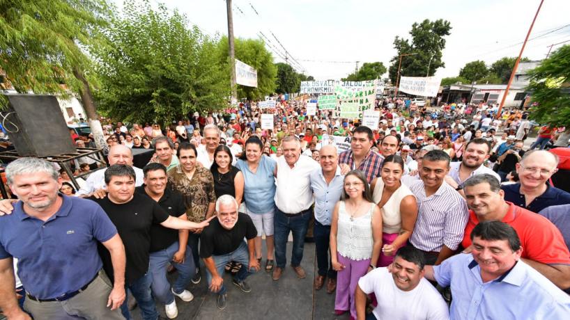 Jaldo recorrió las obras que se realizan sobre la ruta provincial 329